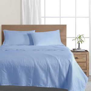 *SALE* Well Being 300-Thread-Count Oxywash 4-Piece Set, Cal King, Blue 5827